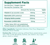 Histamine Guard Immune Support Supplement - Herbal Sinus Respiratory and Immunity Support Histamine Blocker with Stinging Nettle Vitamin C Bromelain and Quercetin Complex - Non-Drowsy (120 Capsules)